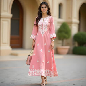Blossom Mist – Pink Tone Kurti